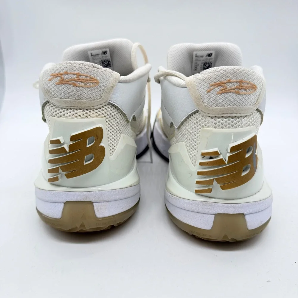 New Balance Kawhi Signature 1 White Gold Gum Basketball Shoes Mens 11 BBKLSWW1